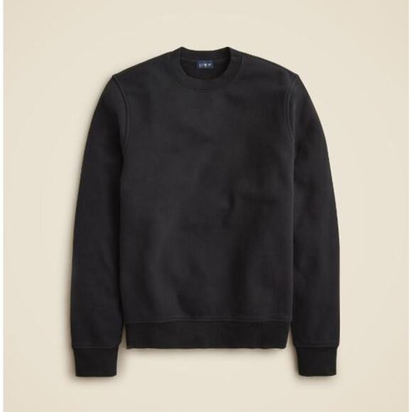 J. Crew Men's Summit 11 Oz. Soft-Knit Fleece Sweatshirt CG223 Black Size M NWT - Picture 1 of 2